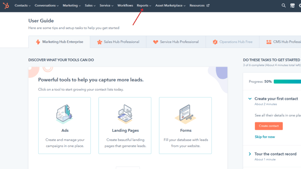 Come creare dei report su HubSpot